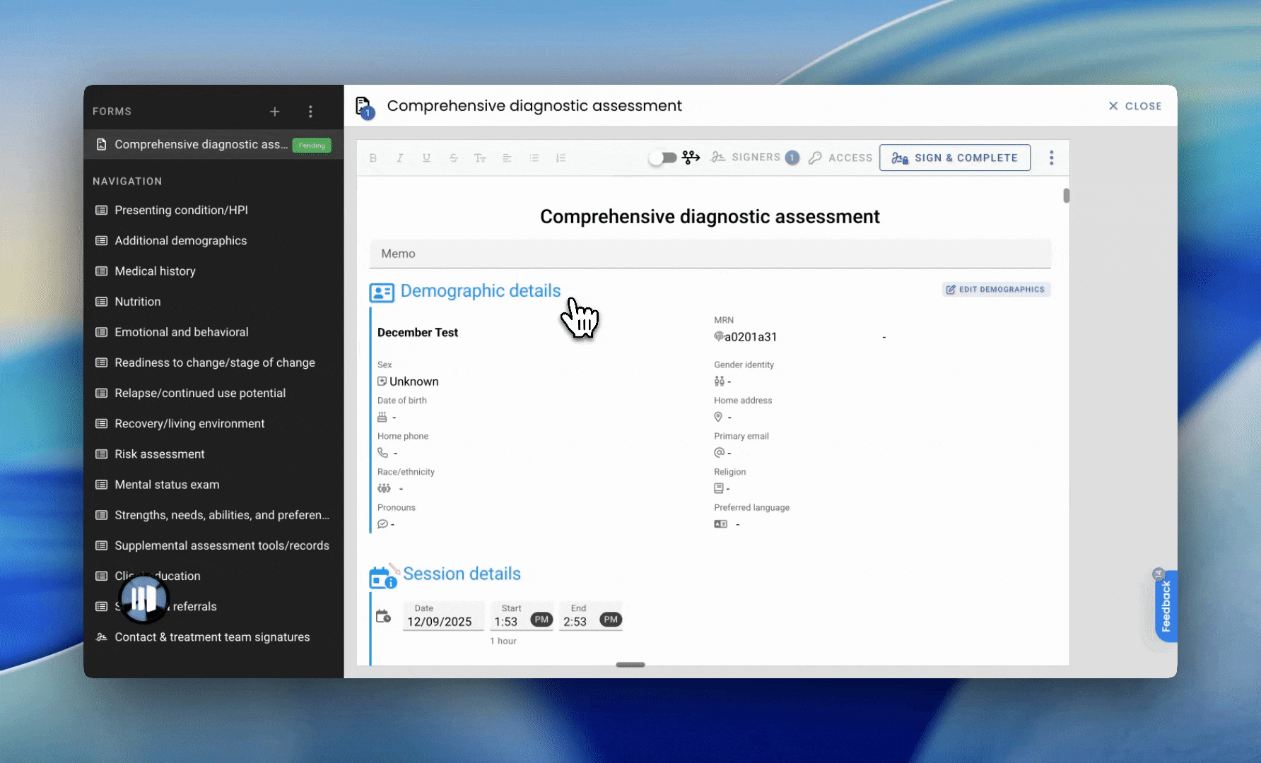 Step 1: Open sidebar and dictate